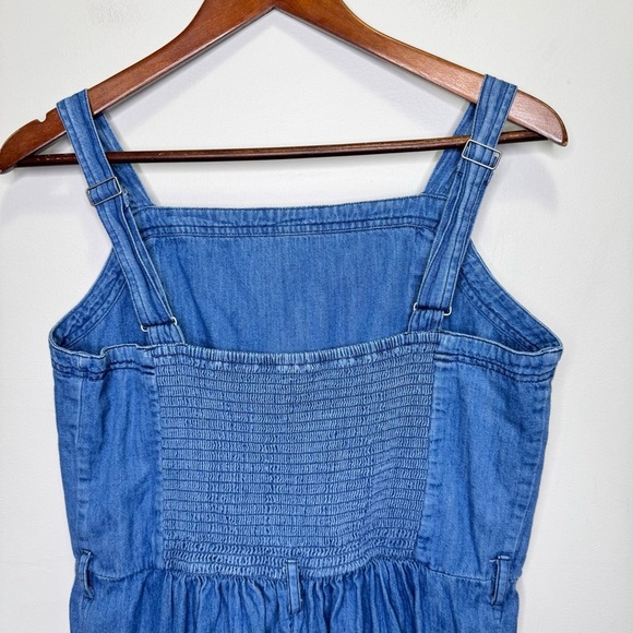 Old Navy Sleeveless Tie-Belt Utility Jean Jumpsuit Size Large Missing Belt - Picture 8 of 14